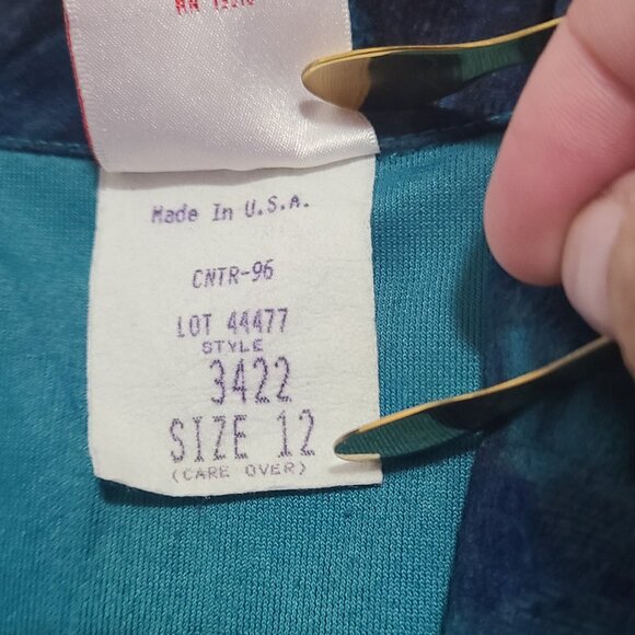 VTG GW Division of Graff Blue Pattern Vest Western Soft 90s 80s - Picture 4 of 7